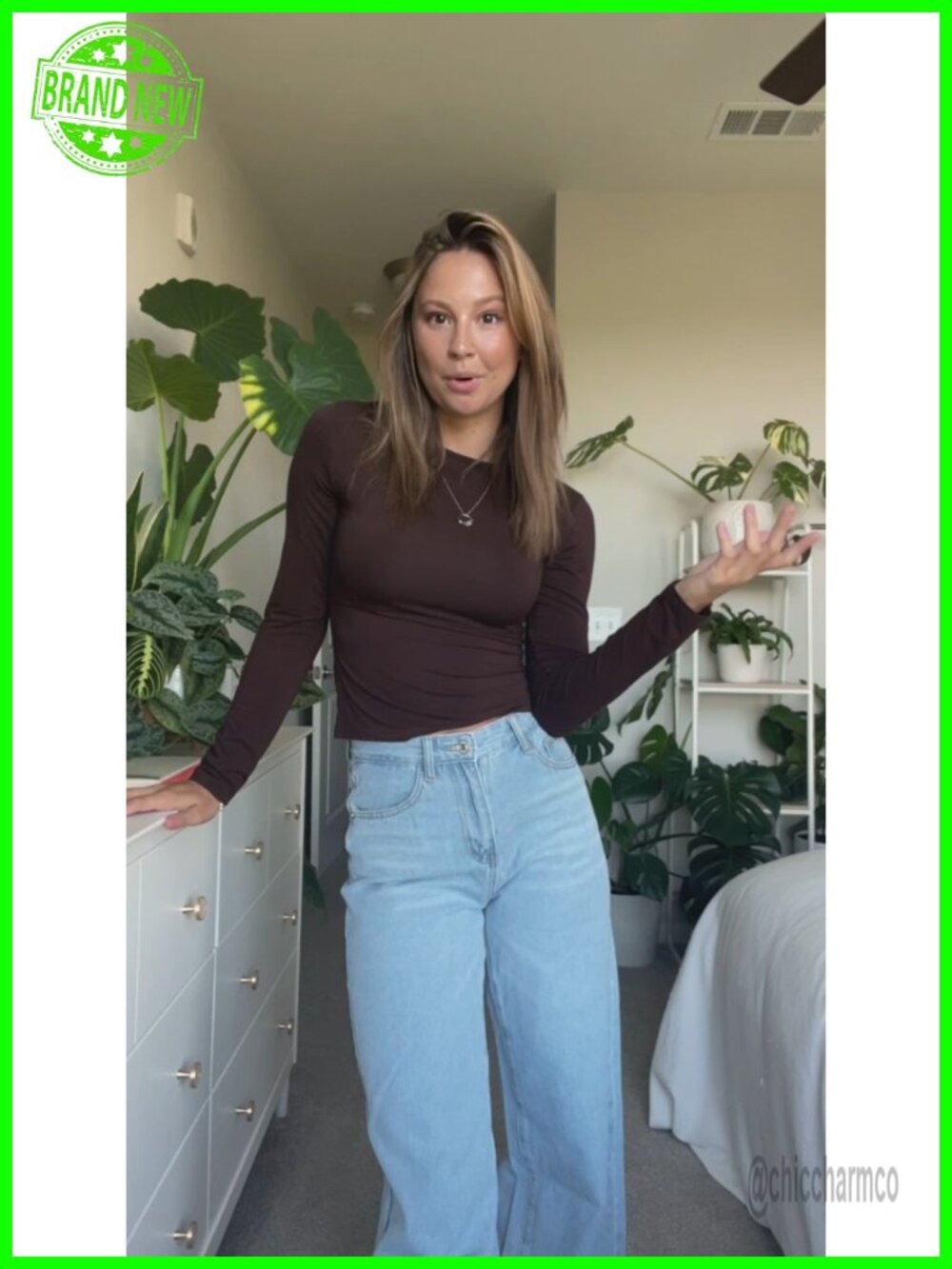 Long Sleeve Crop Top 2 Pack Fall Going Out Outfits Cute Tight Basic Tees Shirt - Picture 6 of 7